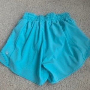 Lululemon Lulu Hotty Hot Short Electric Turquoise Sz 4